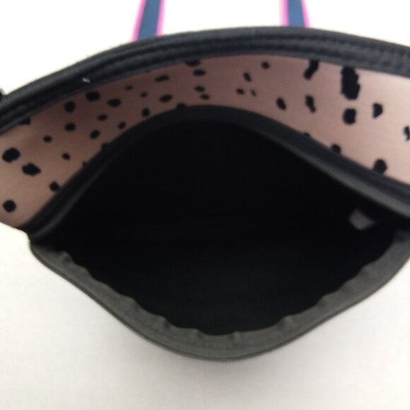 Neoprene Crossbody Bag With Black Spots & Pink/Gold Stripe - Picture 8 of 8